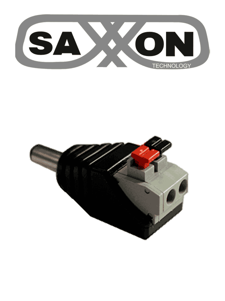SAXXON SX52A - Adaptadores MachoTipo Jack Polarizado / Paquete de 10 piezas / Terminales de Presión / Fácil Instalación/ 12v
