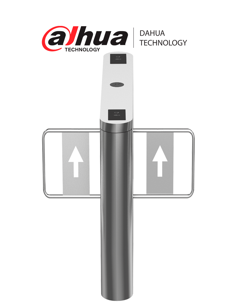 DAHUA ASGB521H-D - Swing Barrier Media para exterior/ 1 Carril/ Motor Electrico CD/ Acero Inoxidable/ Puerto RS232/ Soporta Conteo de Entrada y Salida/ 20personas x minuto/ Entrada de Alarma de Incendio para desbloqueo/