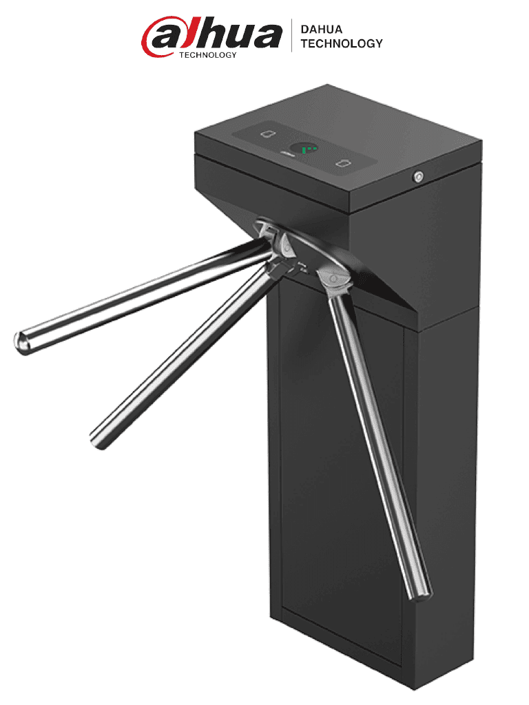 DAHUA DHI-ASGG100BL - Torniquete Bidireccional/ MCBF de 1 Millon/ Color Negro/ Contacto Seco/ Voltaje 110-240 VAC/ Compatible con Cualquier control de Acceso/ Uso Interior/ #CAA
