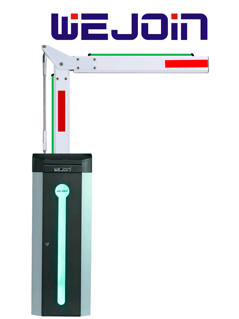 WEJOIN WJCB120VFIL33D90LED - Barrera Vehicular Izquierda con Led / Alto Flujo / Brazo Octagonal Articulado De 3 Metros A 90 Grados / 24 VDC / Velocidad 3 Segundos / Dirección Ajustable #ENwj #WJ2