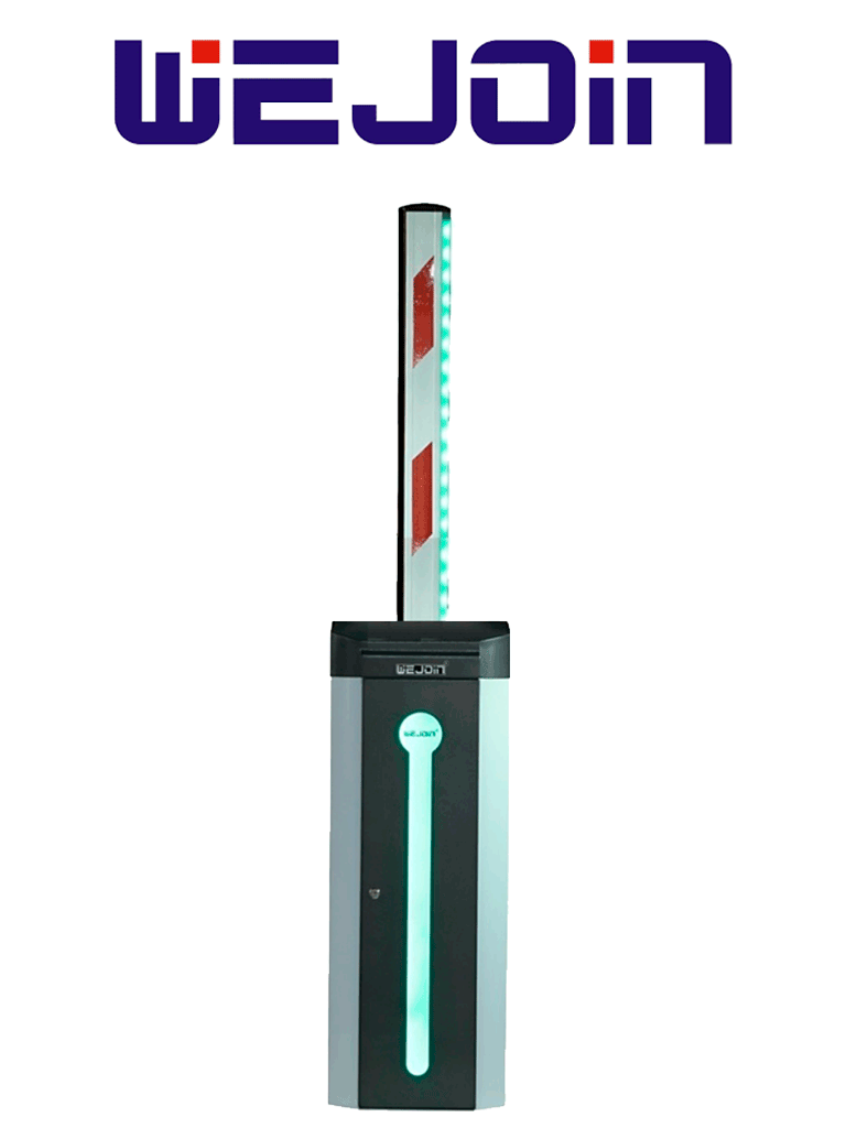 WEJOIN WJCB120VFIR34LED - Barrera Vehicular Derecha con Led / Alto flujo / Motor 24 VDC / Brazo Rectangular de 4 Metros / Velocidad 3 Segundos / Dirección Ajustable #ENwj