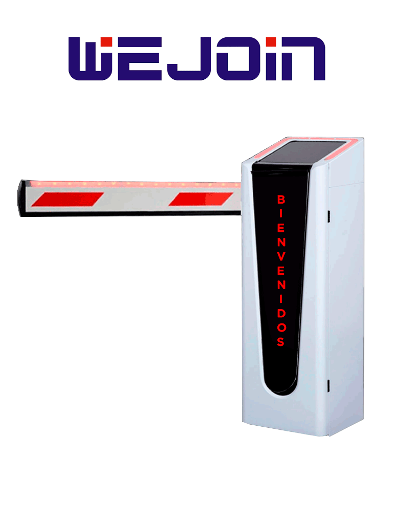 [WJCB202VF-HR24D] WEJOIN WJCB202VFHR24D - Barrera Vehicular Derecha Izquierda Con Led y Display para Texto Configurable / Motor 24 VDC / Alto flujo / Brazo Rectangular de 4 Metros / Velocidad 2 Segundos / Dirección Ajustable #CM2 #WJ1