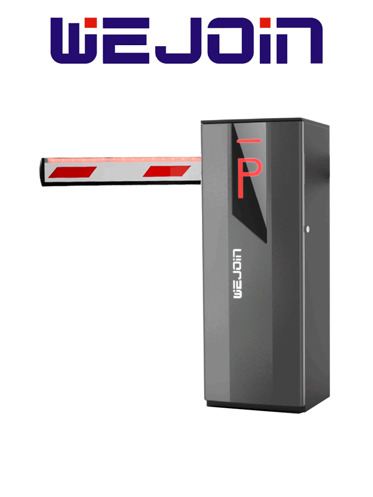 WEJOIN WJNSBG101HR34LED - Barrera Vehicular Derecha, Brazo de 4 Metros con Led, Velocidad 3 Segundo, Motor de Alto Flujo Sin Resortes, 6 Millones de Ciclos, Fácil Cambio de Dirección #NUEVABARRERA #WJ1