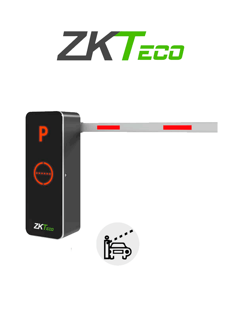 ZKTECO BGM1030L - Barrera Vehicular / Brazo Recto Dirección Ajustable / 3 Metros / Gabinete con Luz LED / Indicador de Estado / 1.5 s de apertura / Incluye 2 controles / Módulo Wi-Fi para conectarse con la App ZK Barrier gratuita y aperturar o cerrar #ZKd