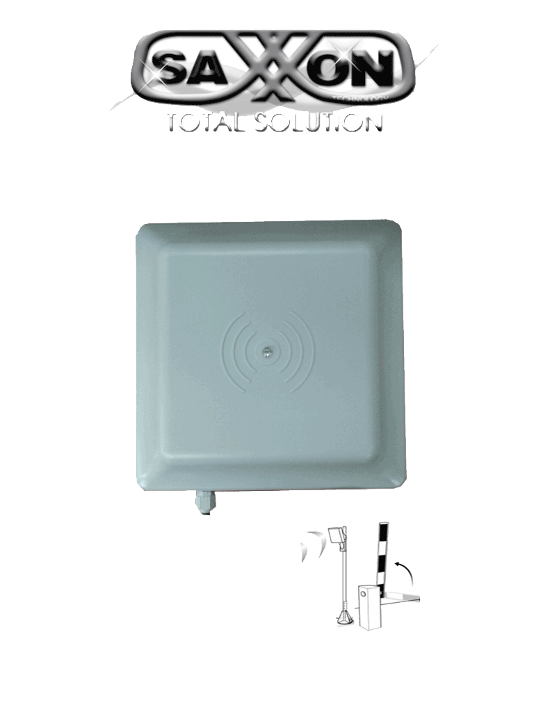 SAXXON SAXR2656 - Lectora de Tarjetas UHF para Control de Acceso Vehicular / 902 A 928 Mhz / Lectura de Largo Alcance de 1 a 6 metros / Encriptable / Compatible con Enrolador FC06 #SXN01