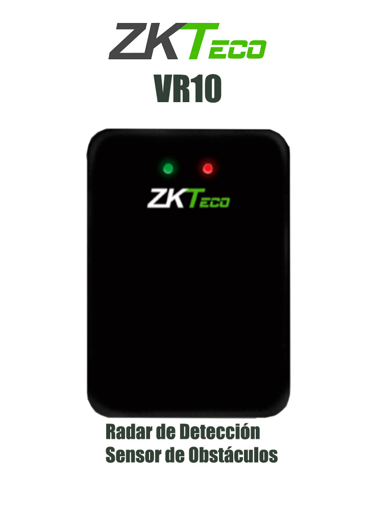 [VR10] ZKTECO VR10 - Radar de Detección para Control de Acceso Vehicular / Rango de Detección de Vehículos o Personas 0-6m / IP67 / DC 12V / Compatible con Barreras Wejoin y ZKTECO