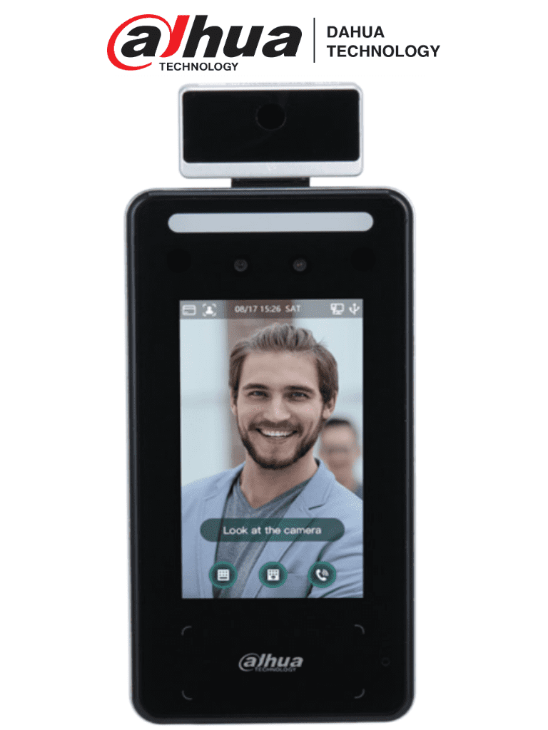 [DHI-ASI6213J-FT1] DAHUA ASI6213J-FT1- Control de acceso facial / Con medición de temperatura/ Pantalla de 4.3" / Distancia de reconocimiento facial de .3 a 1.5 m/ Velocidad de .2 seg/ 6000 Rostros/ 6000 Usuarios/ Soporta tarjeta y password #XCDAHUA