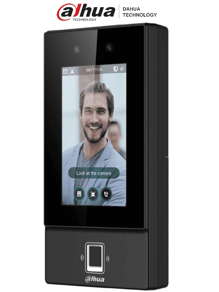 [DHI-ASI6214S-D] DAHUA ASI6214S-D - Control de acceso con reconocimiento facial/ Pantalla de 4.3 Pulgadas/ Cámara 2 MP/ 6.000 usuarios/ 6.000 rostros/ 6.000 contraseñas/ 6.000 huellas dactilares/#SPLite/ FACT