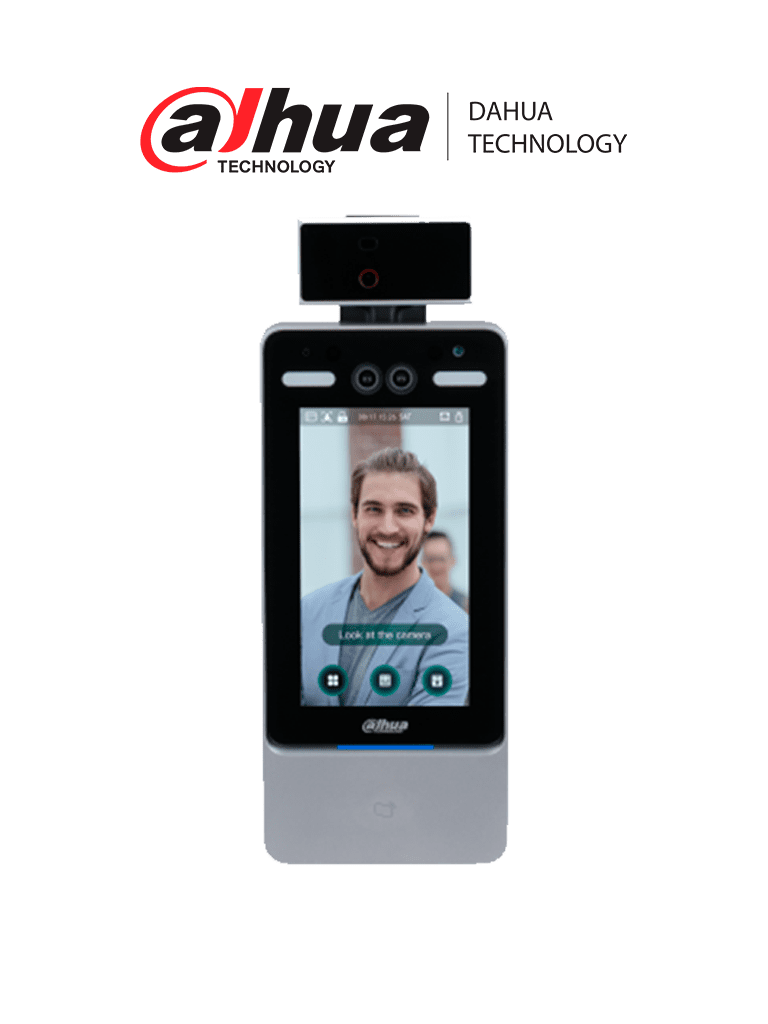 [DHI-ASI7213Y-V3-T1P] DAHUA ASI7213Y-V3-T1 - Control de Acceso de Reconocimiento Facial/ Pantalla de 7 Pulgadas/ Medición de Temperatura/ 50,000 Rostros. Tarjetas y Passwords/ 100,000 Registros/ Detección de Vida/ Reconocimiento de Rostros de .35 Segundos