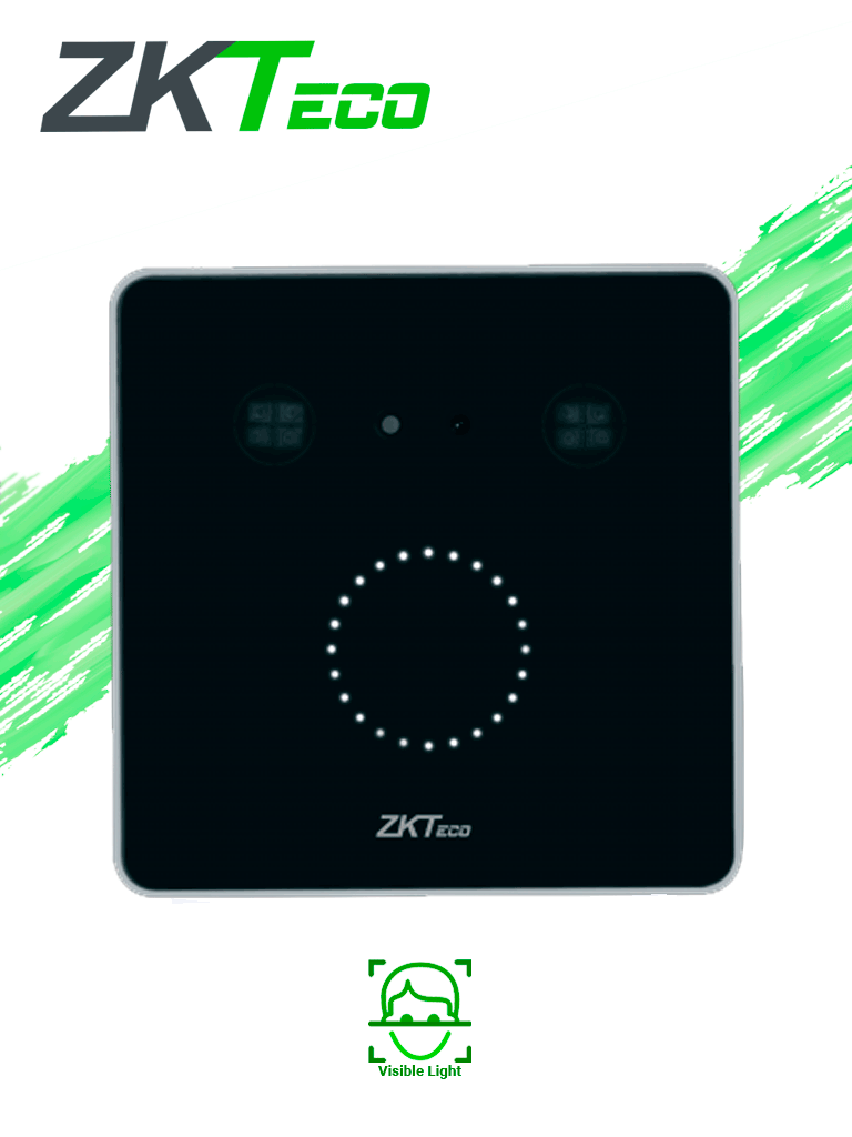 ZKTECO KF1100 - Lector de autenticacion facial SIN CONTACTO / 1500 Rostros / 100,000 Registros / TCP/IP / Wiegand / RS485 / Requiere panel de control de Acceso ZK o DM10 #ZK11 #ZK3