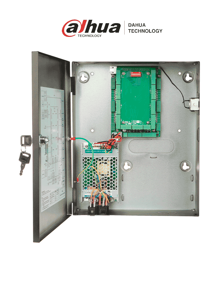 DAHUA DHI-ASC2208C-S - Control de acceso TCP/IP gestión avanzada para 8 puertas y 8 lectoras, con soporte para 100,000 tarjetas y 150,000 eventos. Integra biométricos y admite batería de respaldo #CONGACC #ACCDA