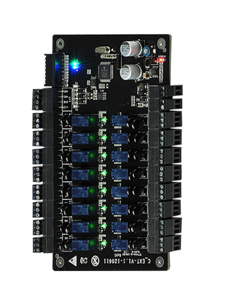ZKTECO EX16 - Expansor para Panel de Control de Elevadores / 16 Pisos Adicionales / Compatible con panel EC10 ZKTECO / Conexion RS485 / No incluye fuente