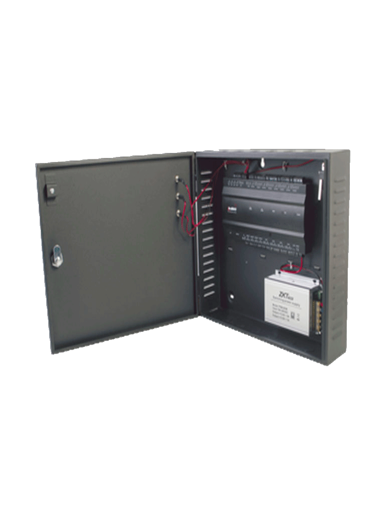 ZKTECO INBIO460B - Panel de Control de Acceso Profesional / 4 Puertas / con Gabinete y Fuente incluidos / 3 000 Huellas / PULL / Admite Biometría / Entradas y Salidas Auxiliares para Conexión de Semáforos o Sirenas