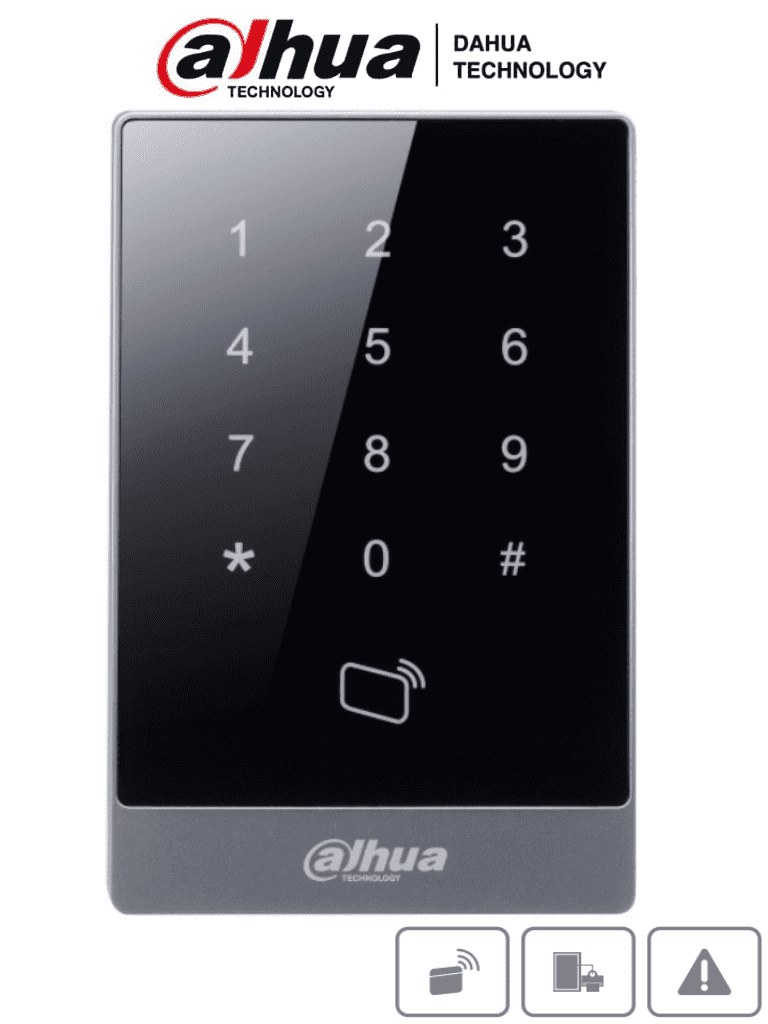 [DHI-ASR1101A] DAHUA ASR1101A - Lectora de Tarjetas MiFare con Teclado Touch/ para Password/ Conexión RS-485 y Wiegand/ Leds Rojo y Verde/ Fondo de Luz Azul/