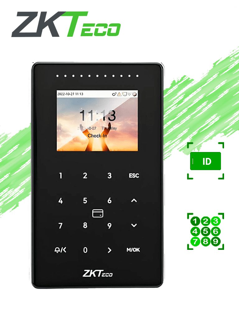 [SC800] ZKTECO SC800 - Control de Acceso Pantalla 2.4" Táctil / Lector tarjetas ID 125 KHZ / 50,000 Tarjetas / 200,000 Registros / WIEGAND
