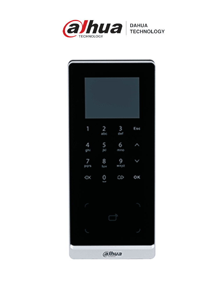DAHUA ASI2201H-DW - Control de Acceso de Tarjeta&Teclado/ Pantalla de 2.4"/ Conectividad WiFi & Ethernet/ 30,000 usuarios y Tarjetas ID/ Puertos Wiegand y RS485/ 50 administradores/ Gestión Avanzada #IDH #AAD