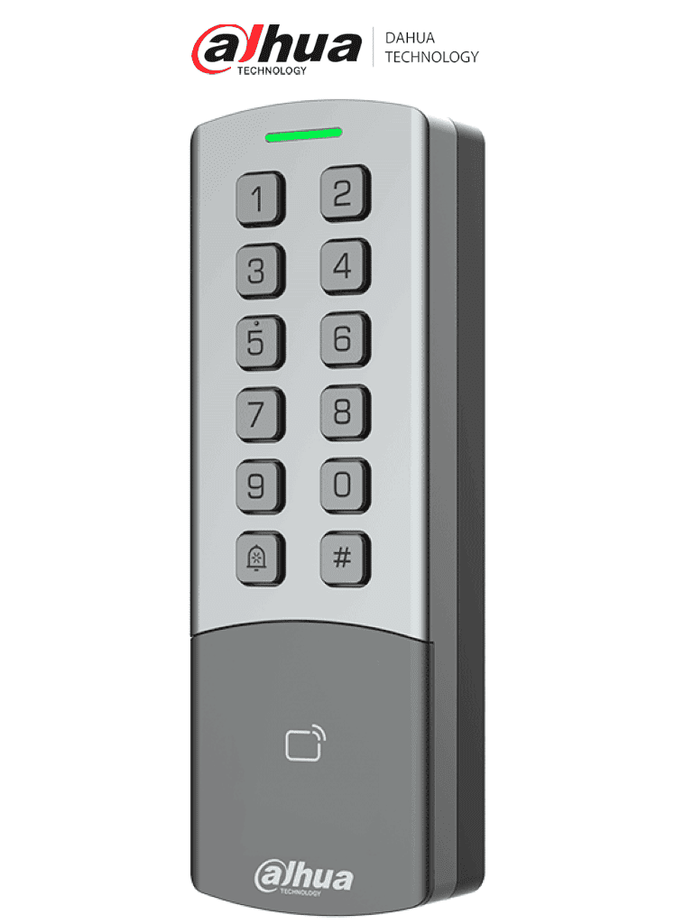 DAHUA DHI-ASI1201M-MEW - Control de Acceso Standalone Antivandálico / Tarjeta y Password/ IP65 & IK08/ 10,000 Usuarios, Passwords y Tarjetas/ Conectividad WiFi & RJ-45/ 10,000 eventos/ Soporta Lectura de Tarjetas MiFare & ID/ #LoNuevo #ASE