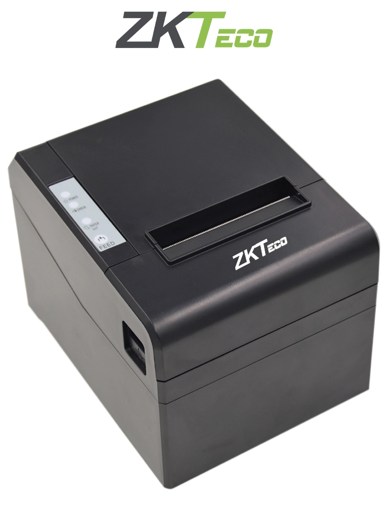 [ZKP8001] ZKTECO ZKP8001 - Impresora Térmica de 80 mm para Control de Asistencia y Emisión de Tickets, Voltaje de 24V y Conexiones USB, RS232 y RJ11