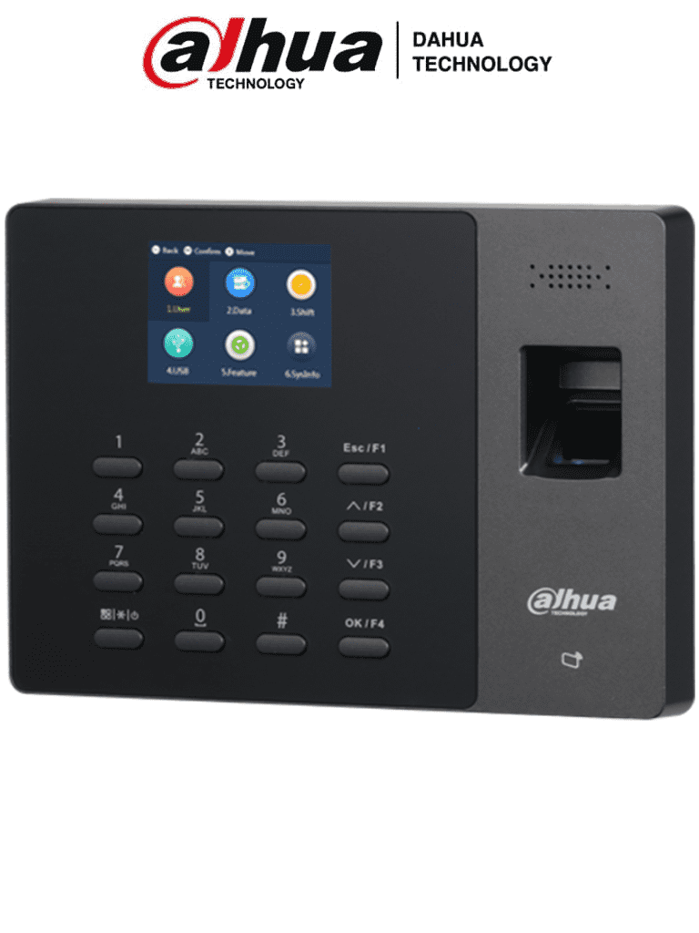 DAHUA ASA1222G - Control de Asistencia StandAlone con Batería Incluida/ 1,000 Usuarios, Passwords y Tarjetas Mifare (IC Card)/ 2,000 Huellas/100,000 Registros/ 24 Periodos de Asistencia y 20 Departamentos/ Comunicación TCP/IP/ Puerto USB #AAD