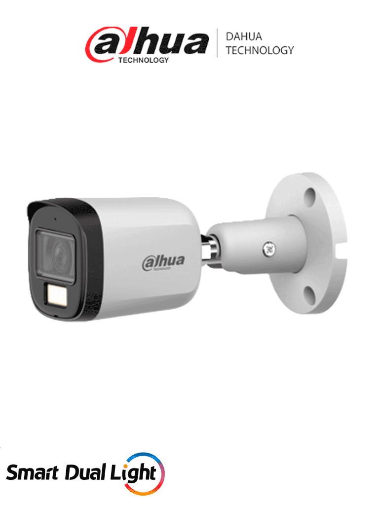 [DH-HAC-B2A51N-U-IL-A] DAHUA DH-HAC-B2A51N-U-IL-A- Cámara Bullet 5 MP Serie Cooper/ Lente 2.8 mm Apertura Hasta 106°/ Iluminación Dual Inteligente/ Iluminación Hasta 30Mts IR + 20Mts Luz Calida/ Micrófono Incorporado/ Metal/ Para Exterior IP67 #OD #CD #COD #OIM #BFCO