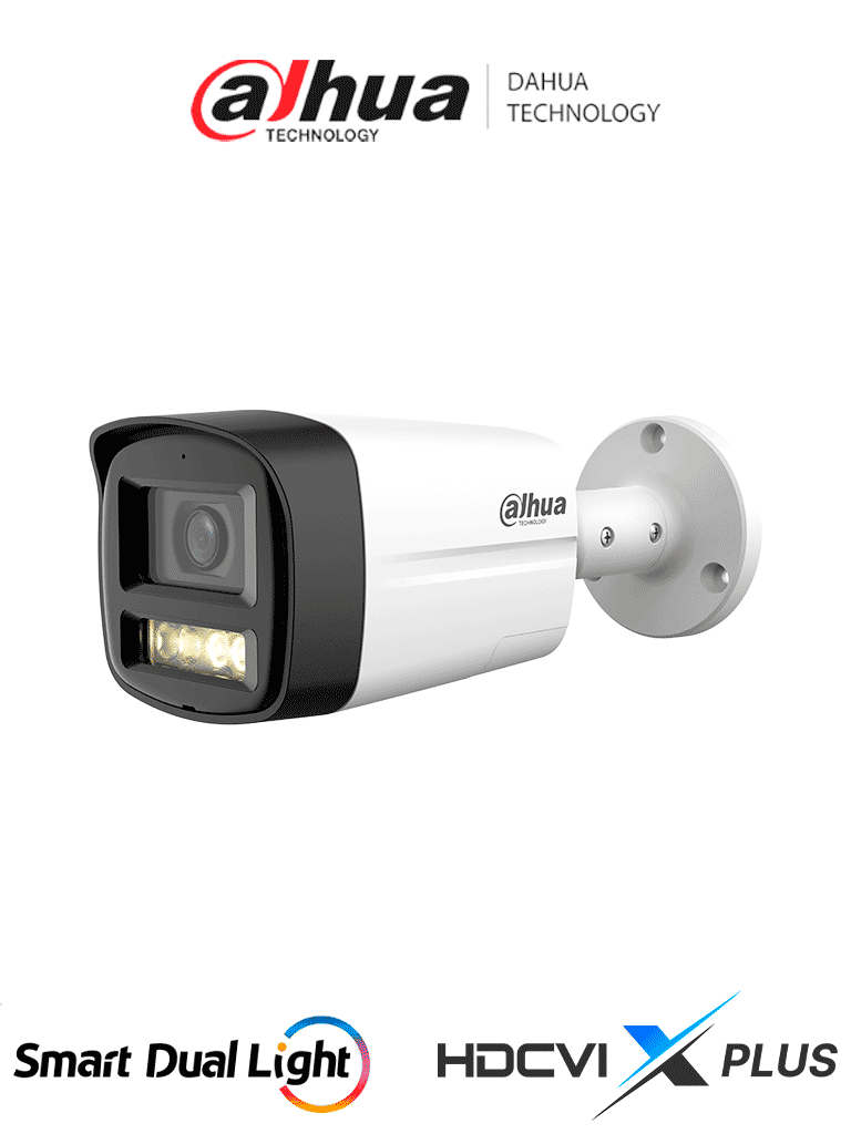 DAHUA HAC-HFW1200TLM-IL-T- Cámara Bullet de 2 MP/ HDCVI X PLUS/ Lente de 2.8 mm Apertura de Hasta 111°/ Audio Bidireccional/ Iluminador Dual Inteligente Hasta 40m/ Metal + Plastico/ #LoNuevo #HI #HO #HDN