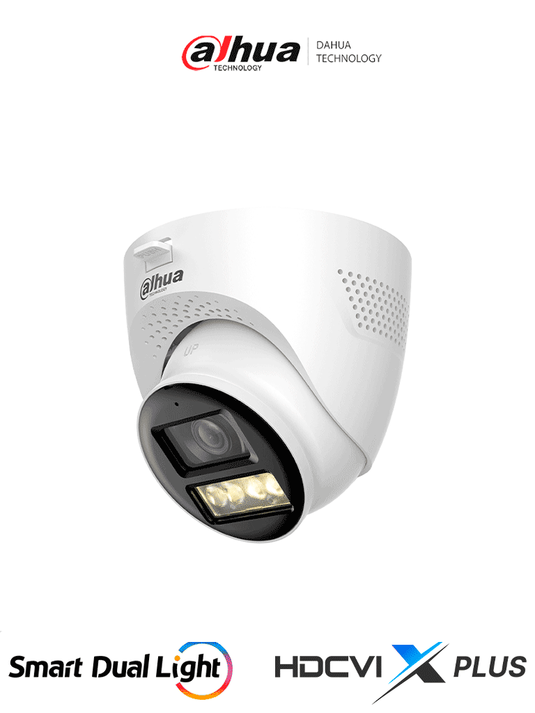 DAHUA DH-HAC-HDW1200TQ-IL-T- Cámara Domo de 2 Megapíxeles 1080P/ HDCVI X Plus/ Iluminador Dual Inteligente/ Audio Bidireccional/ Apertura de Hasta 111°/ Iluminación de Hasta 40m/ Fabricada en Metal + Plastico #HI #HO #HDN