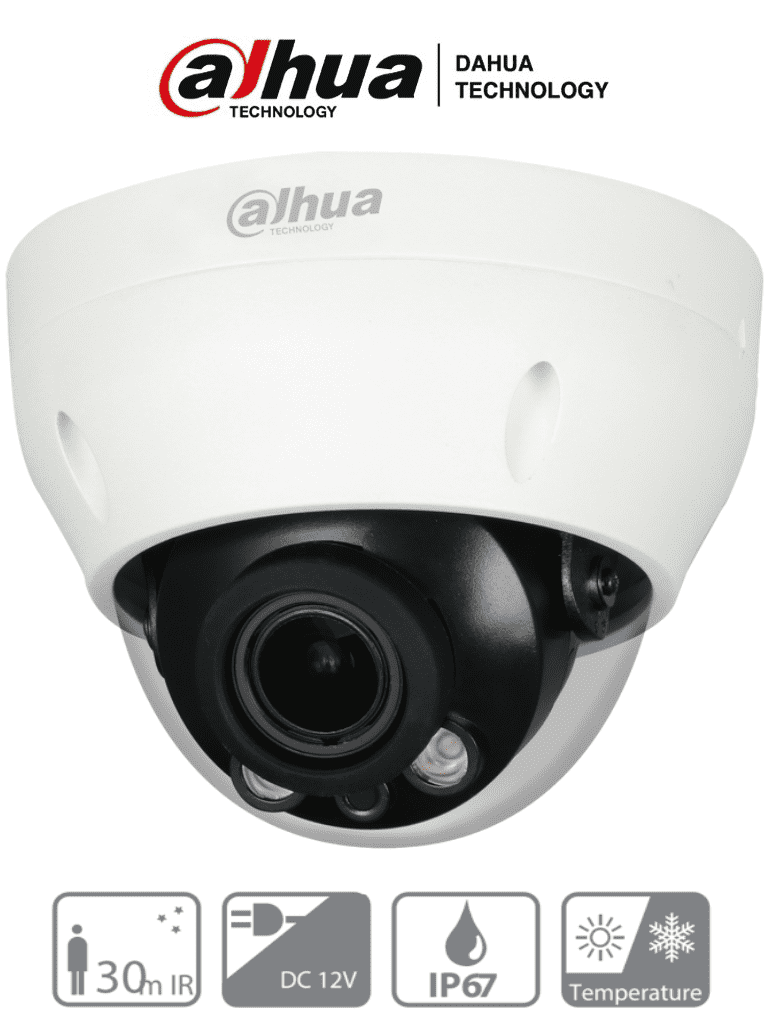 [DH-HAC-D3A21N-VF-2712] DAHUA HAC-D3A21N-VF - Cámara Domo Varifocal de 2 Megapixeles/ Lente de 2.7 a 12mm/ IR de 30 Mts/ IP67/ DWDR/ BLC/ HCL/