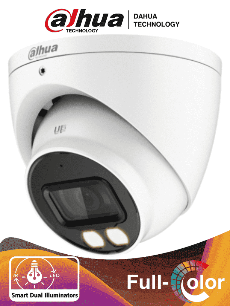 [DH-HAC-HDW1500TN-IL-A] DAHUA HAC-HDW1500T-IL-A - Cámara Domo de 5 Megapixeles/ Iluminadores Duales Inteligentes/ Lente de 2.8mm/ 106 Grados de Apertura/ 40 Metros de Iluminación IR y Luz Visible/ Super Adapt/ Micrófono Integrado/ IP67/ dWDR/