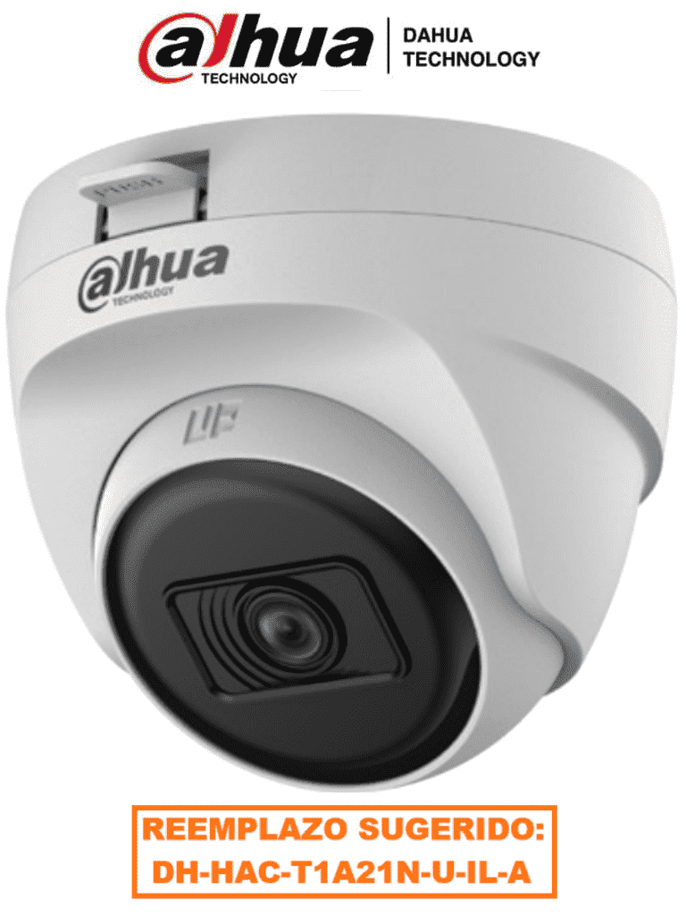 DAHUA HAC-T1A21N-U-28 - Cámara Domo de 2 Megapixeles/ Lente 2.8 mm / 100 Grados de Apertura/ Smart ir 25 Mts/ Uso Interior/ CVI/TVI/AHD/CBVS/ #CooperU #CC