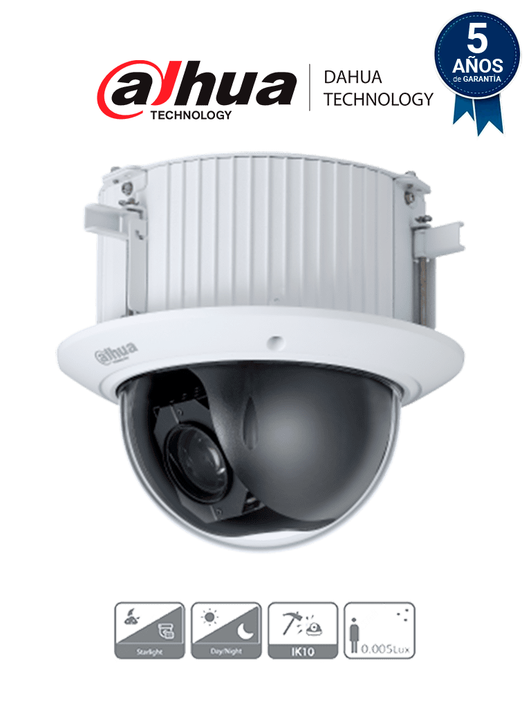 [DH-SD52C225-HC-LA] DAHUA DH-SD52C225-HC-LA - Cámara Domo PTZ de 2 Megapíxeles/ 1080p/ 25x de Zoom Óptico/ Montaje en Plafón o Techo Falso/ WDR Real 120dB/ Starlight/ Antivandálicaa IK10 /