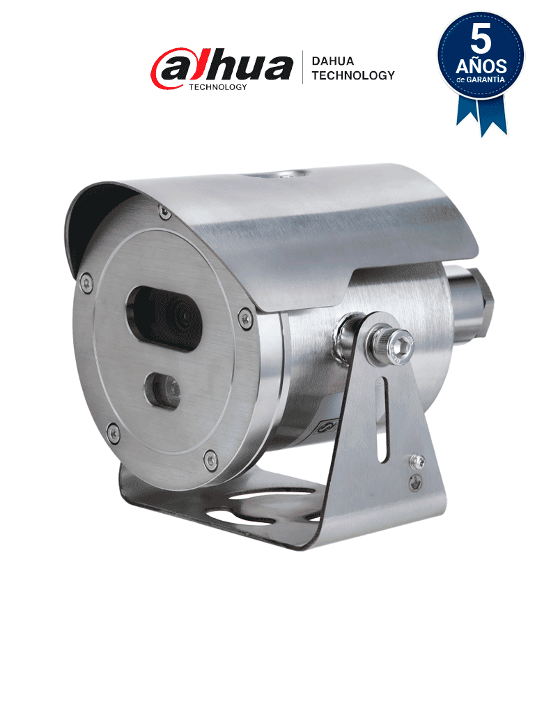 DAHUA DH-ECA2A1400-HN Cámara Bullet Antiexplosiva 4MP/ Lente 4mm/ Starlight/ SMD/ IR 30 metros/ Smart H.265+/ Min. iluminación 0.005 lux/ Detección de Humanos/ PoE/ IP68. Certificación ATEX e IECEx/ #LONUEVO