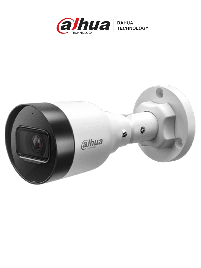 DAHUA DH-IPC-HFW1431S1-A-S6 - Cámara IP Bullet de 4 Megapíxeles lente de 2.8 mm con ángulo de visión de 104 grados, IR de 30 m, compresión H.265+, micrófono integrado, PoE, WDR real y clasificación IP67, ideal para monitoreo exterior.