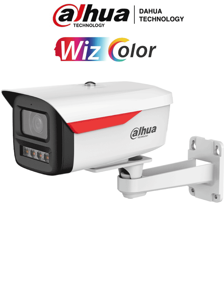 DAHUA DH-IPC-HFW2449M-S-B-PRO - Cámara IP Bullet de 4MP / WizColor /WizSense/ equipada con IA/ SMD Plus/ Lente de 3.6 mm/ micrófono integrado/ Protección perimetral/ Ranura MicroSD, WDR real de 120 dB y PoE. Certificación IP67/#WIZD #WIP #DAW