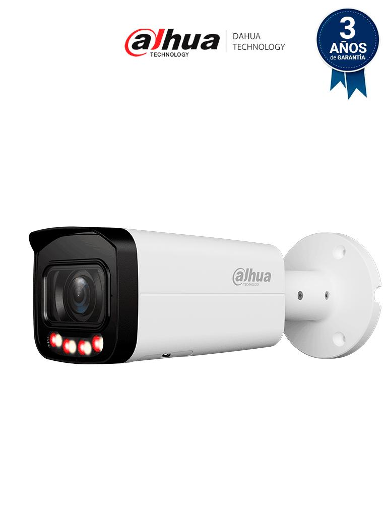 DAHUA DH-IPC-HFW3849T-ZAS-IL Cámara IP Bullet 4K de 8 MP/ lente motorizado 2.7-13.5 mm/ AcuPick/ Wizsense/ SMD 4.0. / Iluminador Dual Inteligente/ Protección Perimetral/ AI SSA/ IR 60m/ dual light/ IP67/ WDR/