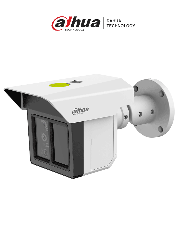 DAHUA DH-IPC-MFW5241T2-E3-ASE - Cámara de seguridad de triple lente de 2MP WizMind, ideal para protección perimetral de largo alcance. Ofrece detección de humanos y vehículos a 100m, visión IR de 100m, tecnología ePoE, y resistencia IP67/IK10. #MCI1