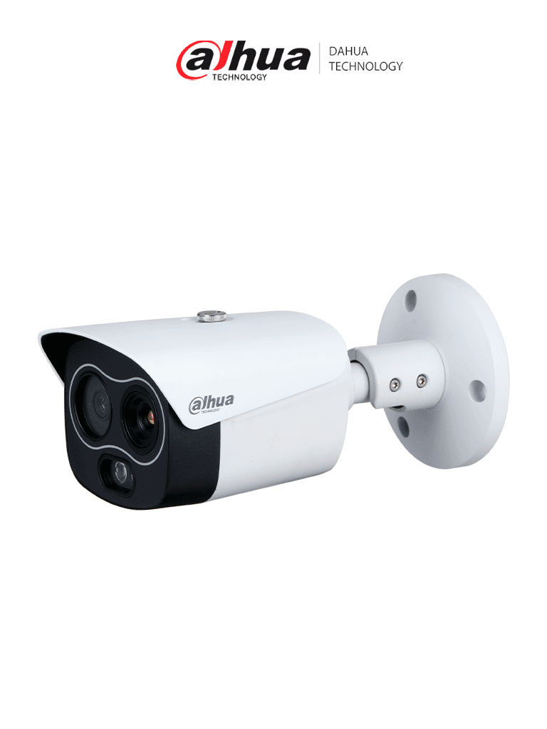 DAHUA DHI-TPC-BF1241-B7F8-DW-S8 Mini cámara tipo bala IP térmica de 4MP/ con IA: detección de calor, clasificación de personas/vehículos/ detección de humo/ Fusión de imagen dual, PoE, IP67,/ rango de medición de –20°C a +550°C /#LoNuevo