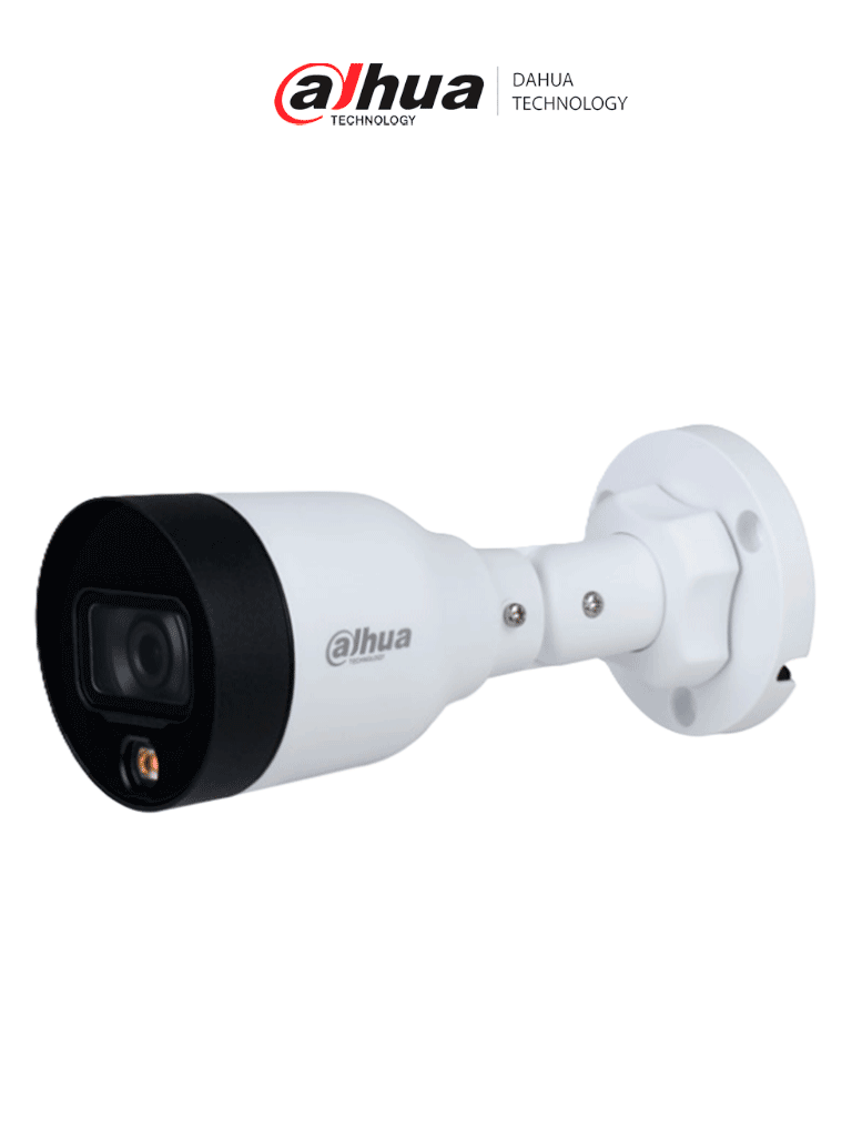 DAHUA DH-IPC-HFW1239S1P-LED-0280B-Cámara IP Bullet Full Color 2 Megapixeles/ Lente de 2.8mm/ 106°/ Luz Blanca de 10 Mts/ Detección de movivmiento/ H.265/ IP67/ PoE/ DWDR/