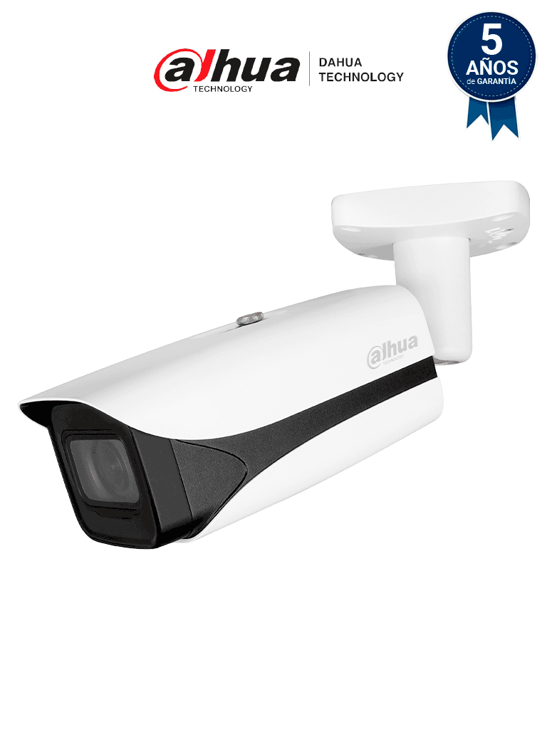 DAHUA IPC-HFW5241E-Z12E -Cámara IP Bullet 2MP con WizMindS y lente motorizado de 5-60 mm Alcance IR 150m, IA avanzada, mejora de imagen, micrófono integrado, metadatos, detección facial, conteo de personas, E/S de alarmas y audio, ePoE, IP67 e IK10 #MCI2