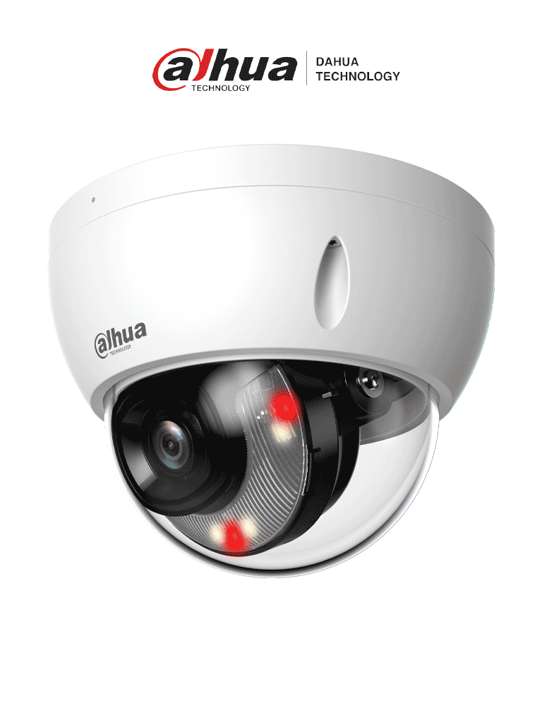 [DH-IPC-HDBW2649E-S-IL] DAHUA DH-IPC-HDBW2649EP-S-IL - Camara IP Domo Antivandalica de 6 Megapixeles/ Lente de 2.8mm/ 30 Metros de Iluminador Dual Inteligente+Full Color/ SMD Plus/ Protección Perimetral avanzada/ Micrófono Integrado/ IP67/ IK10 Ranura para MicroSD/