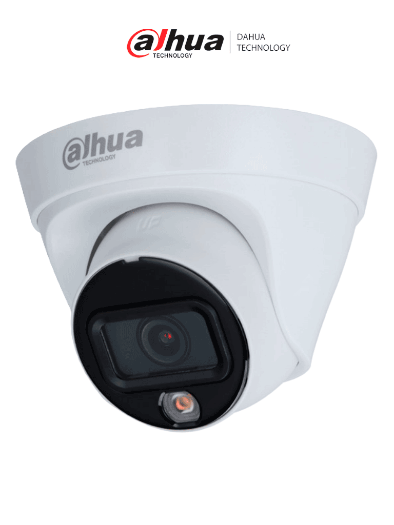 DAHUA DH-IPC-HDW1439T1-LED-S6 - Cámara IP Domo de 4 Megapíxeles/ Full Color/ H.265+/ Lente de 2.8mm/ 95 Grados de Apertura/ Detección de movimiento/15 Metros de Iluminación con Luz Visible/ Inversión de imagen/WDR de 120 dB/ #LoNuevo