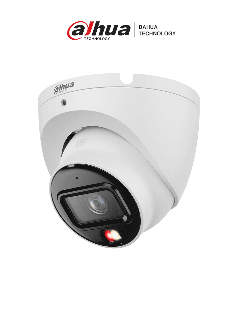 [DH-IPC-HDW1839T-A-IL] DAHUA DH-IPC-HDW1839TP-A-IL-0280B-S6 - Cámara IP Domo de 8MP con resolución 4K, lente de 2.8 mm y ángulo de visión de 105°. Equipado con iluminador dual, micrófono integrado, IR de 30m, DWDR, H.265, PoE. protección IP67.