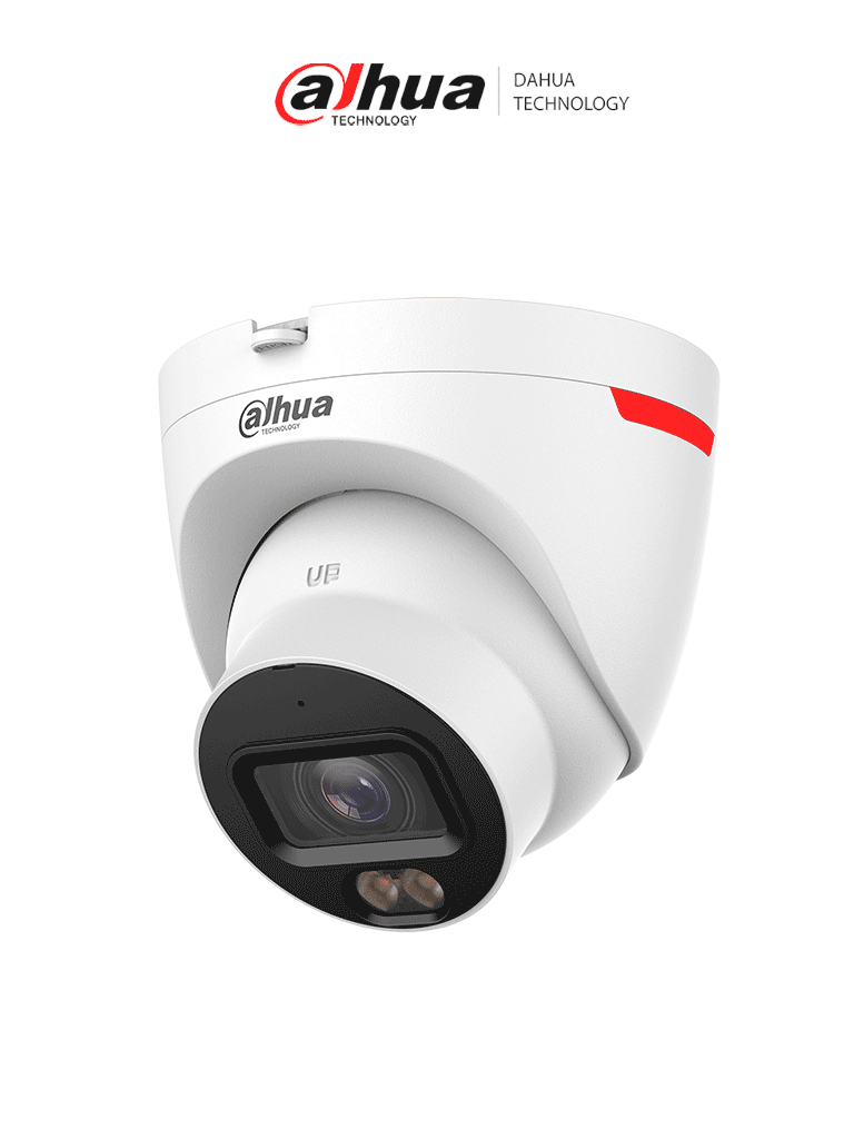 DAHUA DH-IPC-HDW2249TP-S-LED-0280B-PRO- Cámara IP Domo de 2MP / WizColor /WizSense/ IA/ SMD/ Plus/ Protección perimetral/ Lente de 2.8 mm/ Micrófono integrado/ WDR 120 dB/ Ranura MicroSD/ PoE/ IP67/ #WYD #TRICOLOR