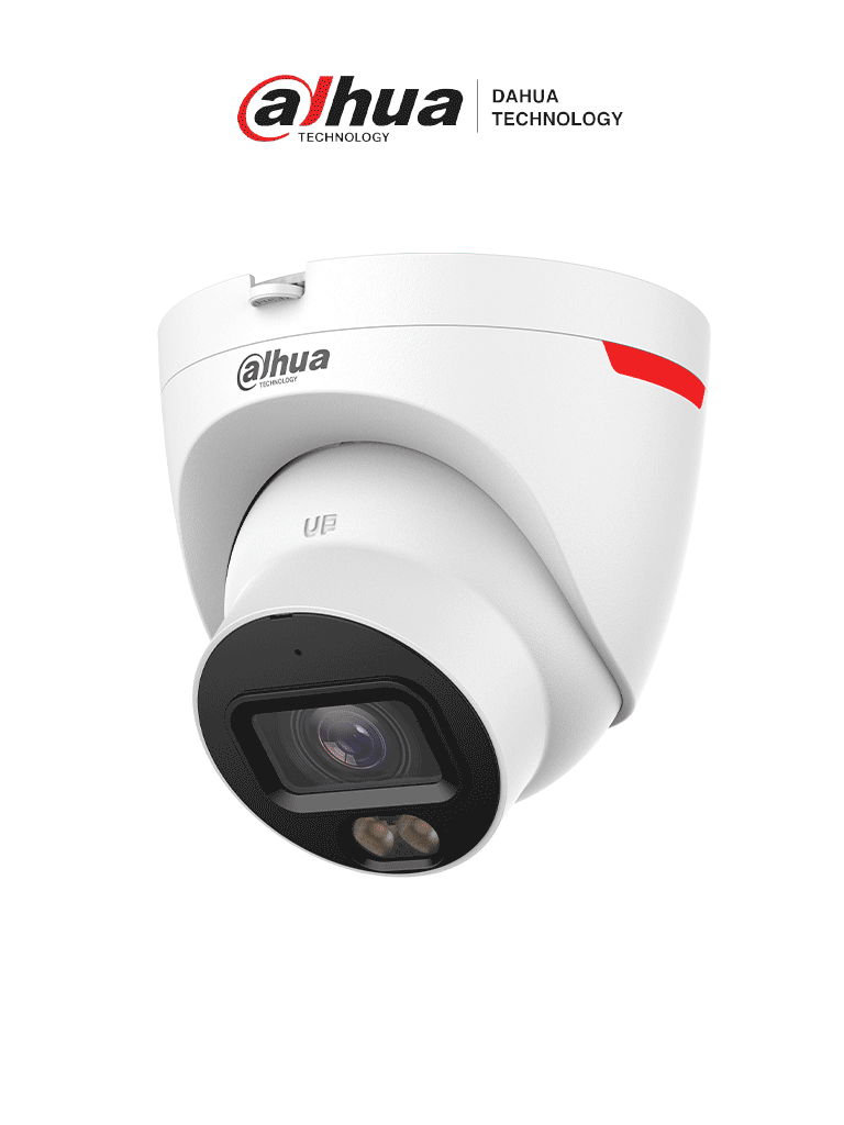 DAHUA DH-IPC-HDW2449T-S-PRO - Cámara IP Domo de 4 MP ofrece tecnología WizColor y WizSense con IA, SMD Plus, lente de 3.6 mm, micrófono integrado, WDR 120 dB, ranura MicroSD, PoE, y protección IP67#LoNuevo #WIZD #MCI1 #WIP