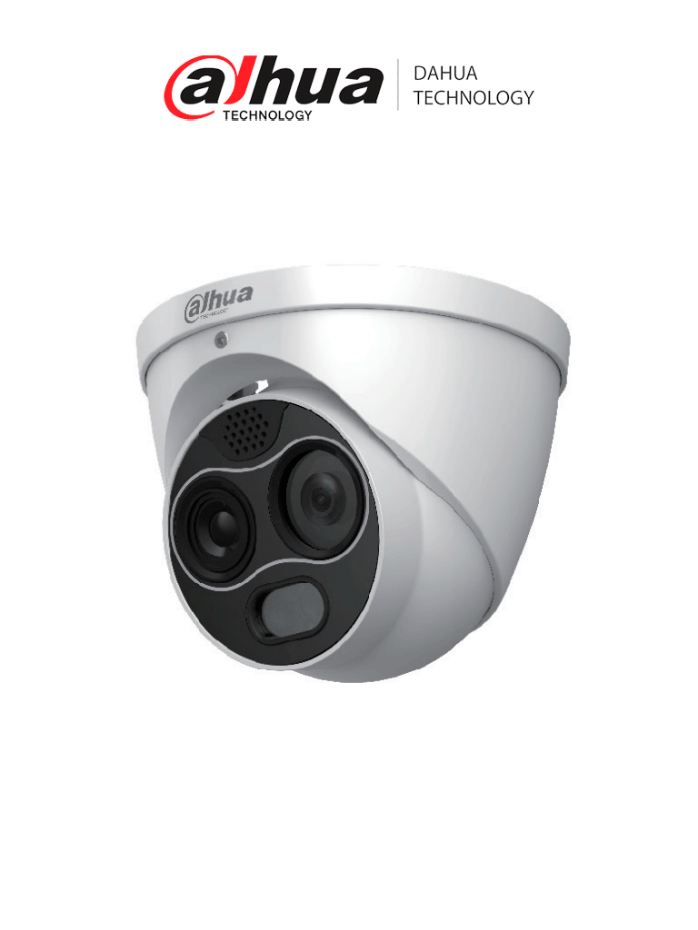 DAHUA DHI-TPC-DF1241-B2F2-DW-S2 Mini cámara Eyeball híbrida IP térmica/ 4 MP/ Eureka/ Funciones de IA / Detección de humo y llamas/ Canales visible y térmico/ PoE/ IP67 #XCDAHUA