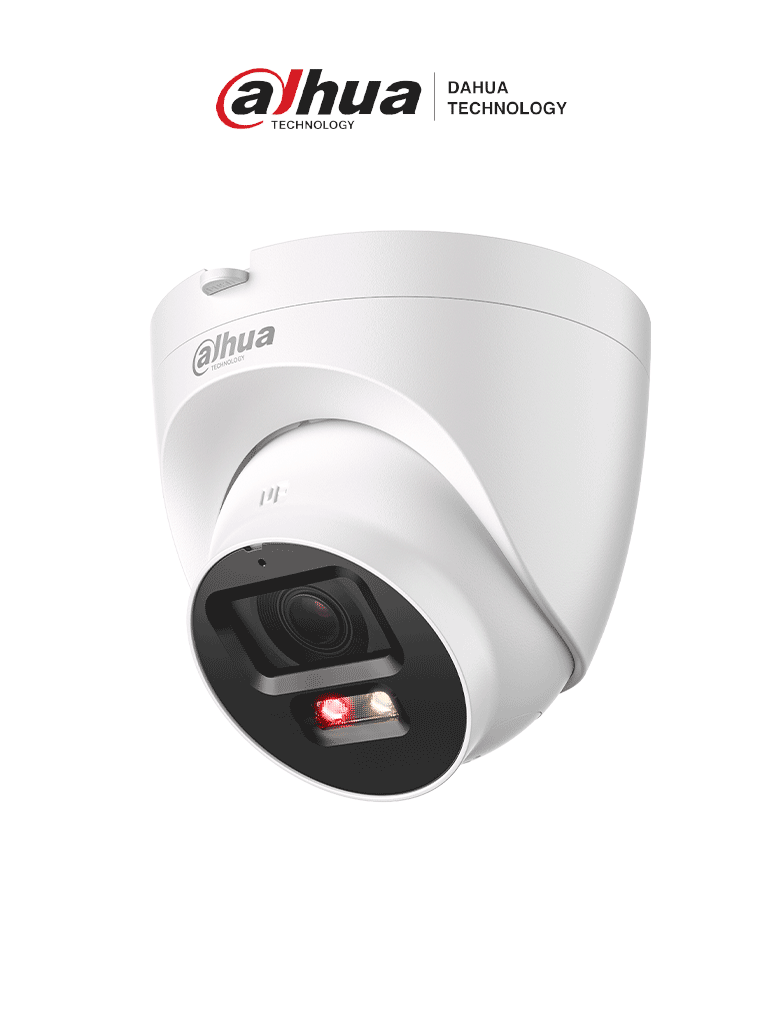 [DH-IPC-HDW2249T-S-PV] DAHUA IPC-HDW2249T-S-PV - Cámara domo IP de 2MP/ Iluminador Dual Inteligente/ Lente 2.8/ Disuasión activa/ SMD Plus/ protección perimetral/ Incorpora micrófono y bocina/ LED IR incorporado y luz cálida 30m/ PoE/ IP67/ IK10 antivandálica/ Ranura micro SD.
