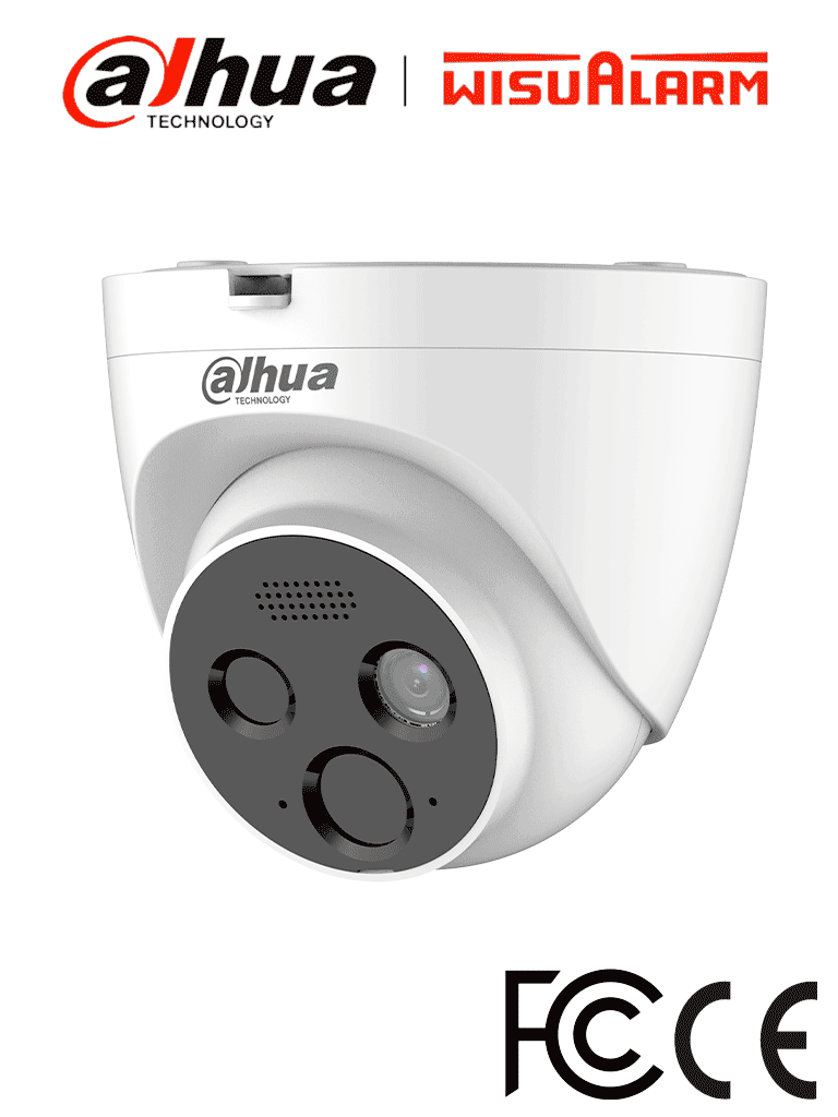 DAHUA WISUALARM HY-FT431LDP - Cámara IP Térmica para detección de fuego 4MP, Detector VOx alta sensibilidad, Detección incendio, Alarma de punto frio y caliente, E&S de Alarma, Micrófono, Bocina de 70dB, IP66 #HotSaleDHWisu