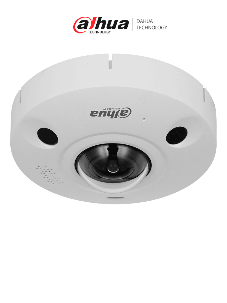 DAHUA DH-IPC-EBW8842P-AS Cámara IP Fisheye 8 MP WizMind/ IR 10 mts/ 1.85mm/ Mapa de Calor/ Conteo de Personas/ H.265+ / E&S Alarma y Audio/ Ranura para MicroSD/ Altavoz/ PoE/ IP67/ IK10