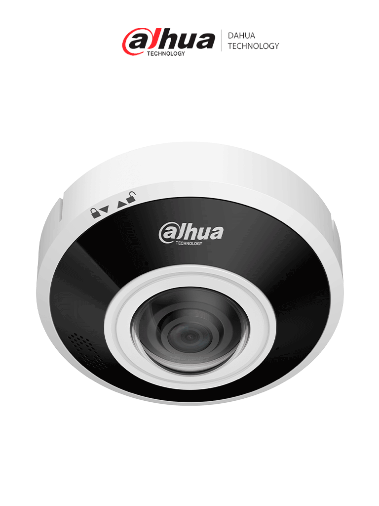 DAHUA DH-IPC-EBW5641P-AS-Cámara IP Fisheye/ 6MP/WizMind/ WDR/Heatmap/conteo de personas/protección perimetral/ LED IR integrado 15m/ deep learning/ E&S Alarma y Audio/ Ranura para tarjeta Micro SD de hasta 1 TB/ Audio bidireccional/ PoE/IK10 #LoNuevo #FS