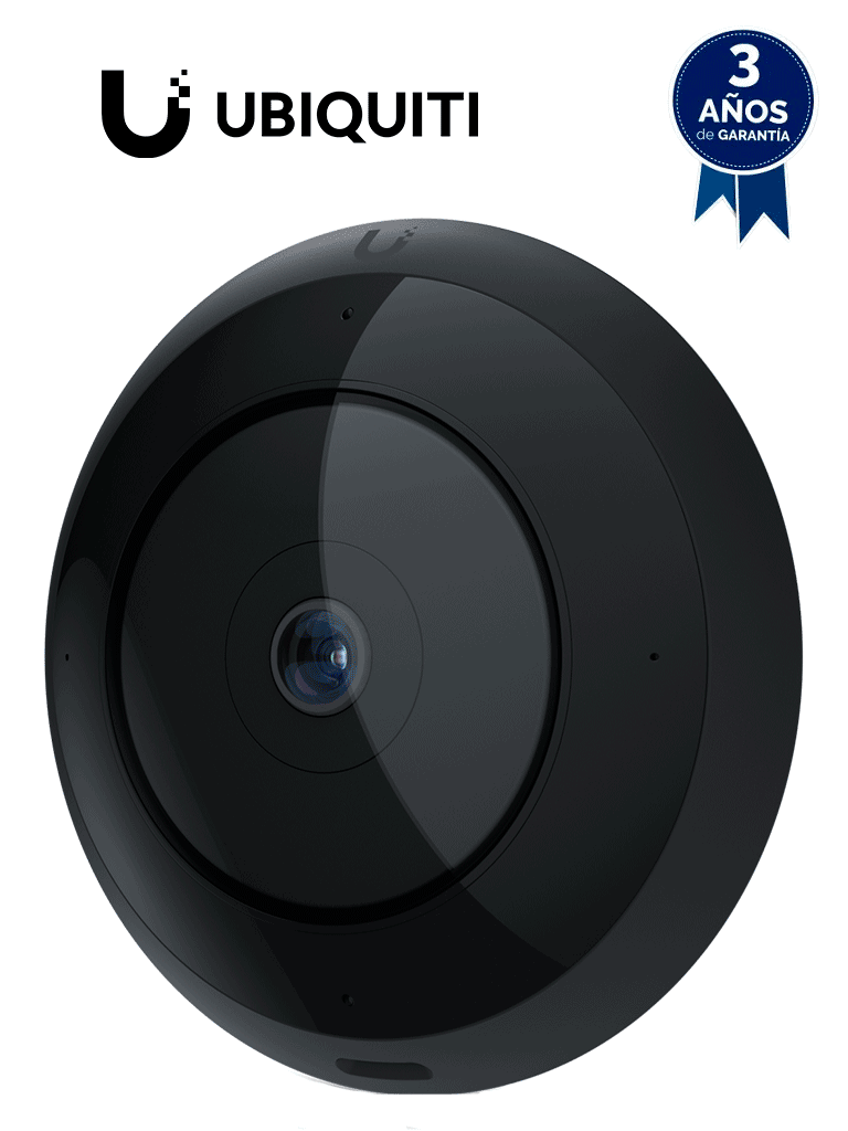 [UVC-AI-360] UBIQUITI UVC-AI-360 - Camara fisheye con función de PTZ de 4MP 360° , IR de 9 metros , IA avanzada: detecta personas, lee matrículas, audio bidireccional , POE + , Exterior/Interior , Antivandalica.