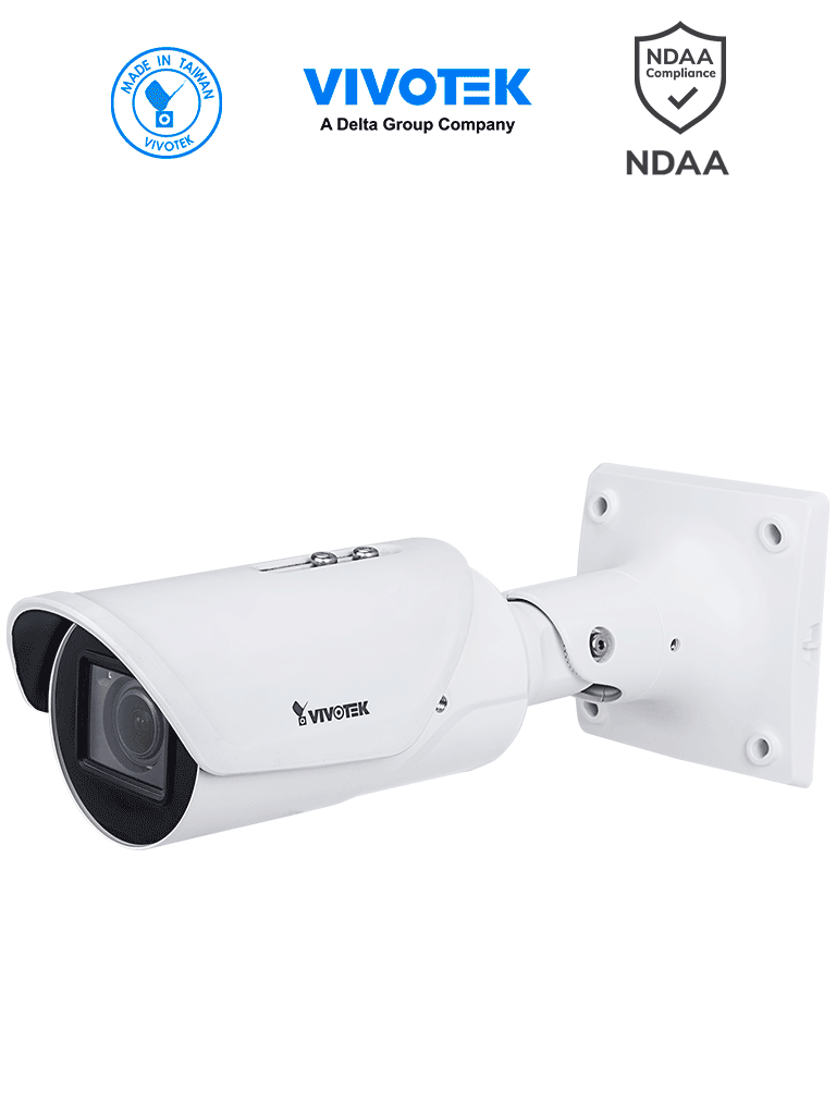 VIVOTEK IB9387-LPR-v2 - Cámara IP bullet exterior ANPR 5 MP, lente varifocal 2.7-13.5mm, WDR PRO, SNV, IR 50m, IP67 e IK10, Stop&Go hasta 30 Km/h, soporta matrículas de +70 países. #V1